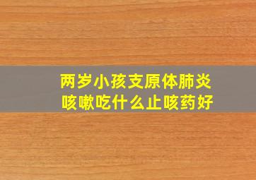 两岁小孩支原体肺炎 咳嗽吃什么止咳药好